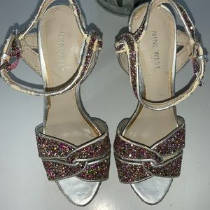 Silver/Pink Sequin Heels